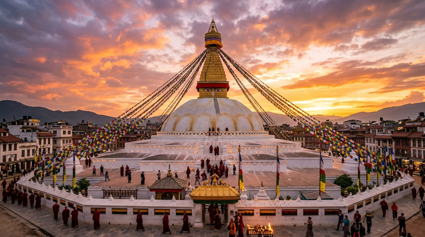 Boudhanath stupa in Nepal
